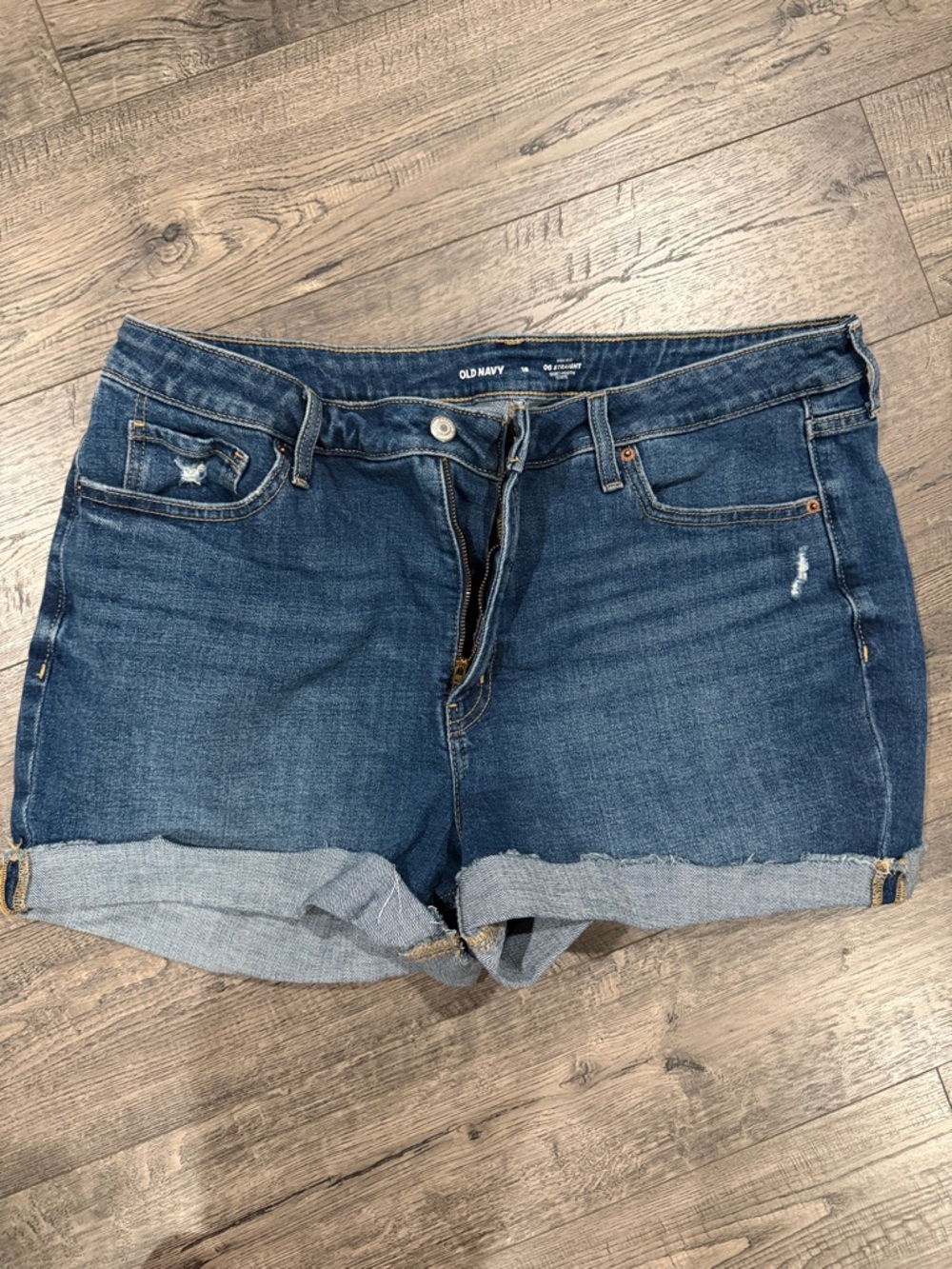 Old Navy Dark Blue Cuffed Denim Shorts